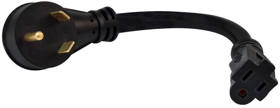 Mighty Cord Valterra A10-3015BK 15AF to 30AM Adapter for RV - 12