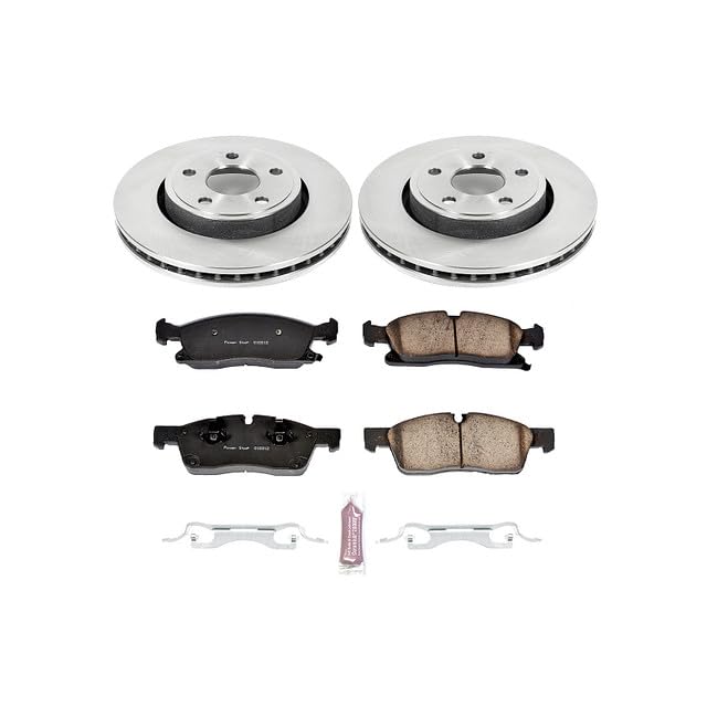 Brake Kit Power Stop For 2011-2020 Dodge Durango | 2011 2012 2013 2014 2015 2016 Jeep Grand Cherokee Front Replacement Brake Kit-OE Brake Rotors & Ceramic Brake Pads KOE5951