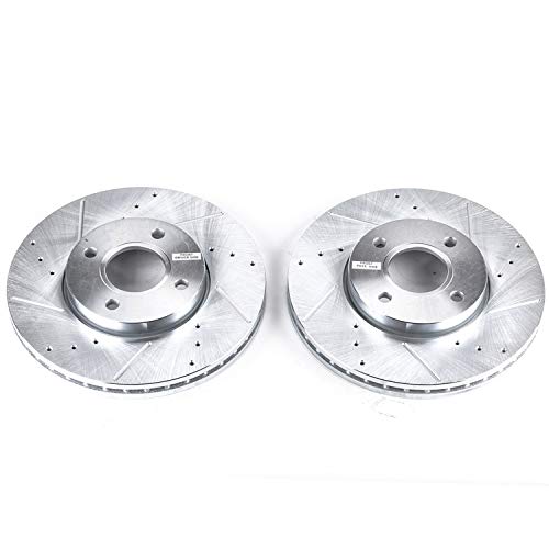 Power Stop Front AR8170XPR Drilled & Slotted Rotor Pair For Ford Focus 2005-2007 [Model Specific]
