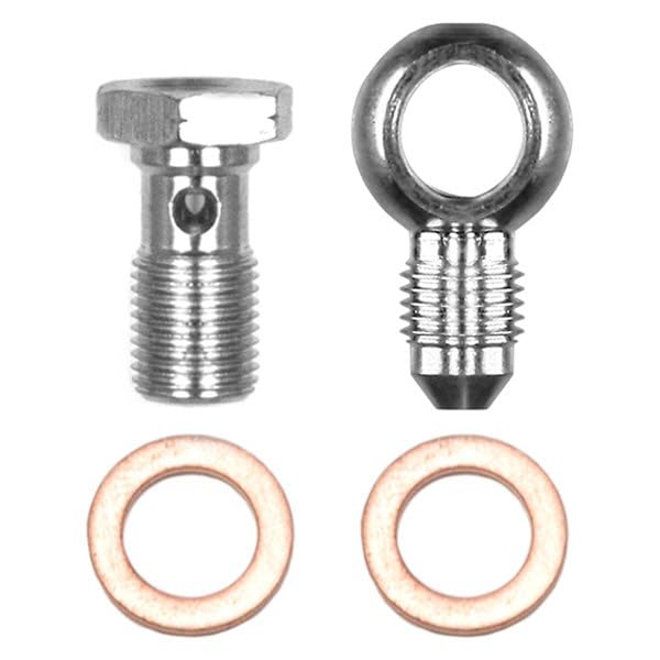 Fitting Kit, Banjo -3 male to 10mm-1.00, Banjo Bolt & Crush Washers (1 qty)