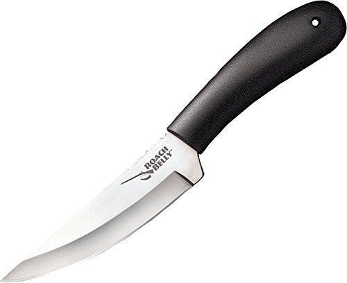 Cold Steel 4.5" Roach Belly German 4116 Stainless Steel Fixed Blade Trailing Point Outdoor Hunting Utility Knife, 4" High Impact Polypropylene Handle, Durable Sheath Included