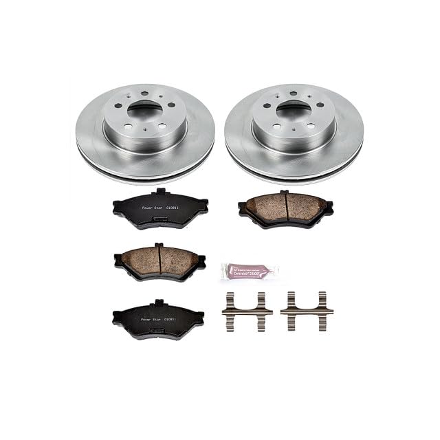 Power Stop Autospecialty KOE2917 Front Replacement Brake Kit-OE Brake Rotors & Ceramic Brake Pads For Ford Crown Victoria, Lincoln Town Car, Mercury Grand Marquis [Model Specific]
