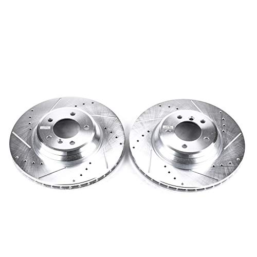 Power Stop Front EBR850XPR Drilled & Slotted Rotor Pair For BMW 335d, BMW 335i, BMW 335i xDrive, BMW 335is, BMW 335xi, BMW X1 [Model Specific]