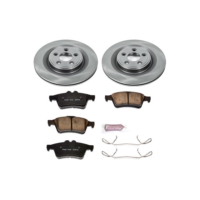 Power Stop KOE4612 Rear Replacement Brake Kit-OE Brake Rotors & Ceramic Brake Pads For S-Type, Super V8, Vanden Plas, XF, XJ8, XJR, XK, XKR [Model Specific]