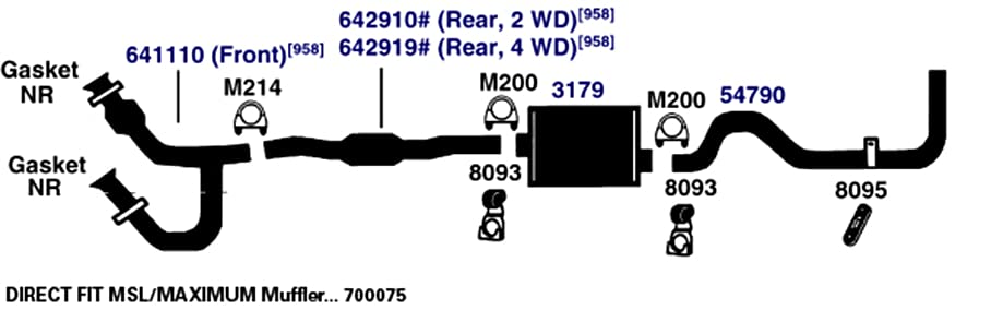 Exhaust Muffler AP Exhaust Products 700075