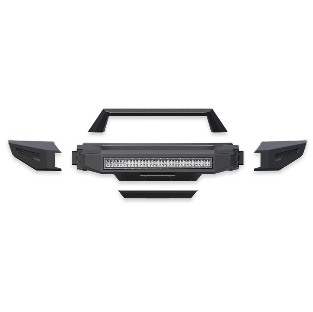 Modular Black Horse Armour II Heavy Duty Front Bumper Matte Black Compatible with 2016-2023 Toyota Tacoma-AFB-TA21-K2