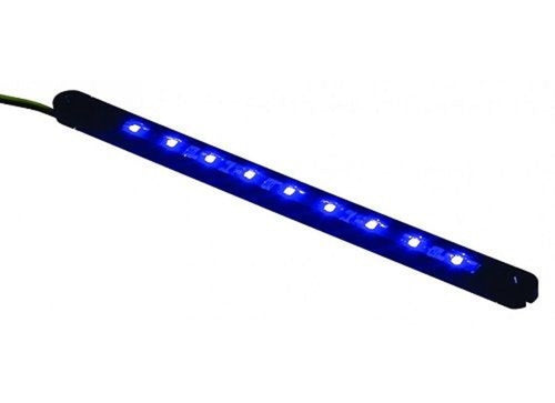 T-H Marine Flex Strip LED Lights | Waterproof Super Bright Low Profile Courtesy Lights for Boat Storage Compartments | Easy to Mount Track and Ends | 6" Long, Blue Lights