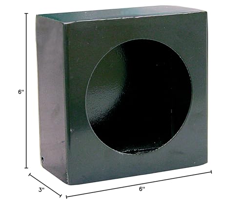 Buyers Products LB663 Round Single Light Box, Black Powder-Coated Steel, Designed for 4-Inch DOT Lights, Measures 3 x 6 x 6 Inches, Bolt/Weld Mounting Options for Trucks, Trailers and Snow Plows