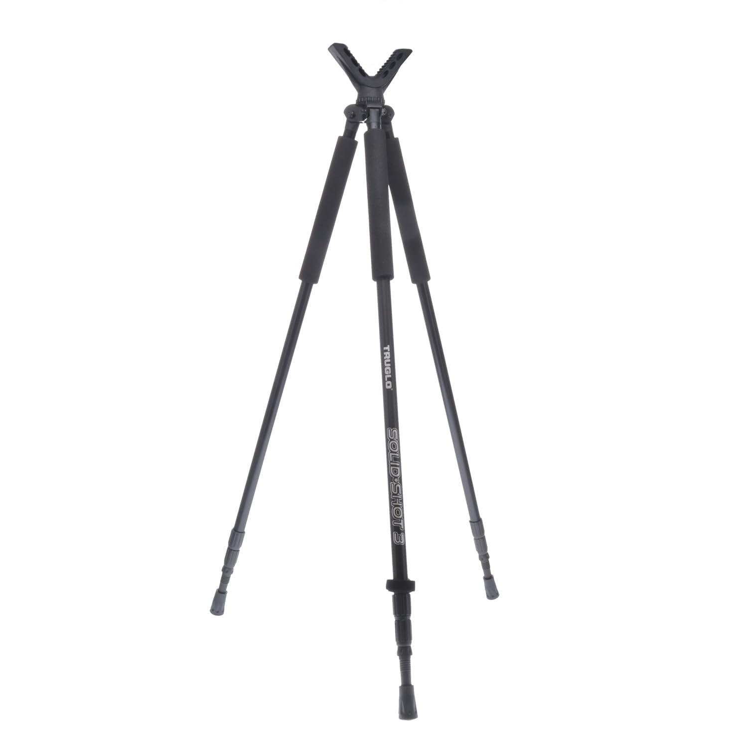 TruGlo Adjustable Solid Shot Versatile Durable Collapsible Rifle Shooting & Crossbow Hunting Tripod w/Rotating Head Design - 22-68 in. Length