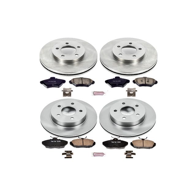 Power Stop KOE1326 Replacement Brake Kit-OE Front and Rear Brake Rotors & Ceramic Pads