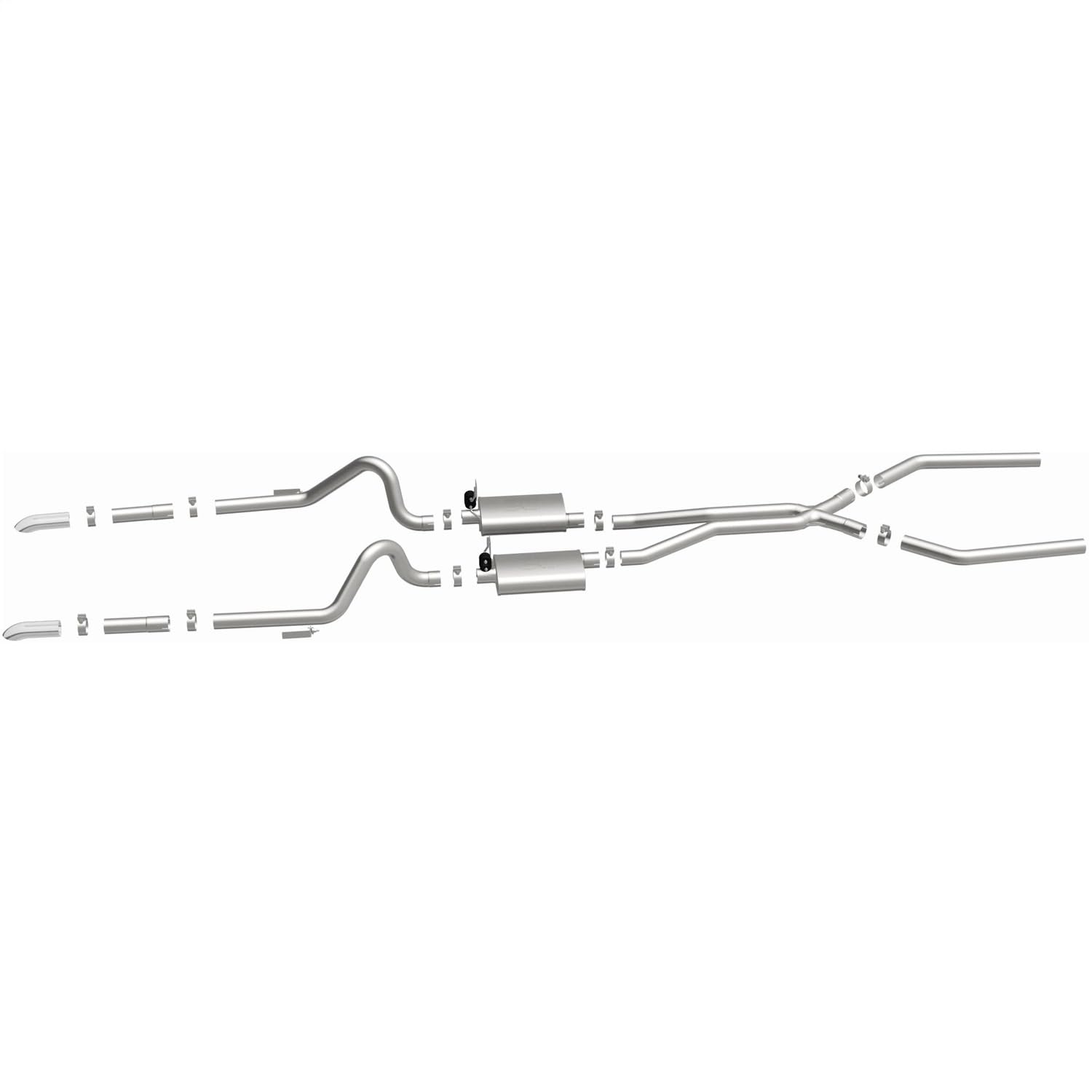 2.5" Dual Cat-Back Exhaust System Magnaflow Stainless Steel