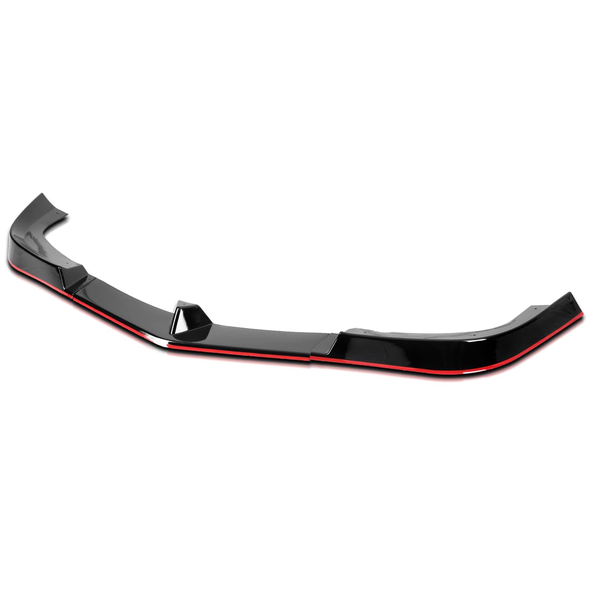 Glossy Black Spec-D Tuning Red Trim Front Bumper Lip Spoiler Compatible with 2012-2014 Mercedes Benz W204