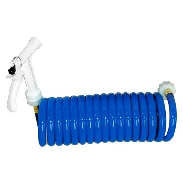 Washdown Hose 25' with Pistol Grip Nozzle - Blue