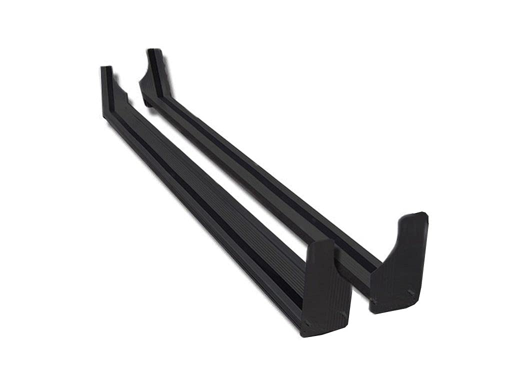 Commercial Black Horse Running Boards Aluminum Compatible with 97-14 Express/Savana 1500-2500-3500|92-15 Ford E/Econoline-RUN102SS