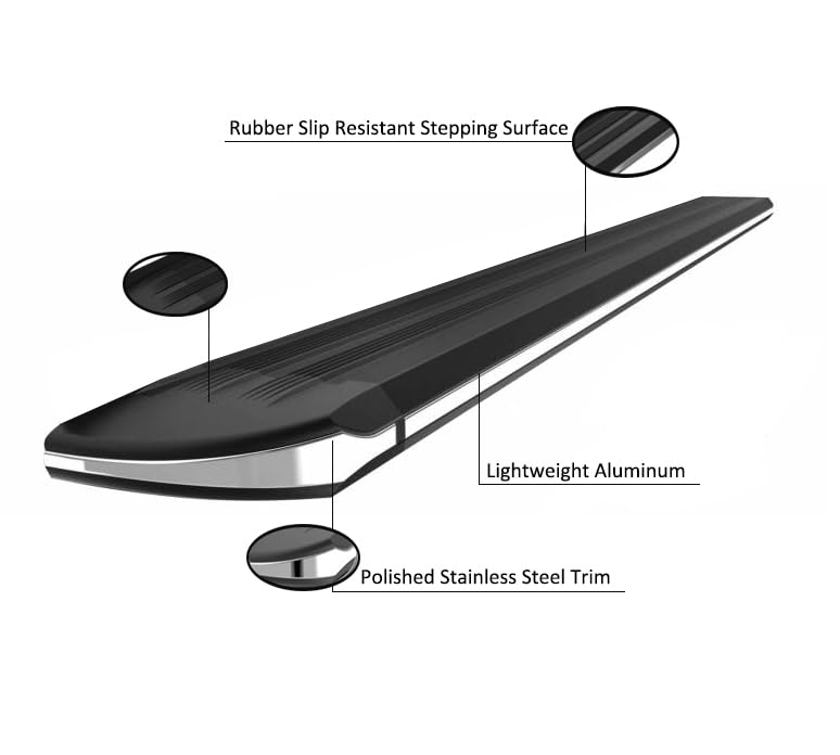 Exceed Black Horse Running Boards Compatible with 2019-2024 Subaru Forester-EX-S0170