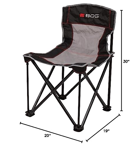 4 On The Floor BOG Ground Blind Chair with Rugged Construction, Aluminum Frame, Extended Seat Area, Quiet Setup, Breathable Textilene Fabric, and Carry Bag for Hunting, Shooting, Sports, and Outdoors