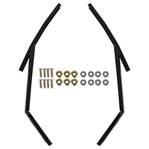 Black ABS & Stainless Steel Wire Mesh Rivet Bumper Grille Insert Spec-D Tuning Compatible with Ford F150 2004-2008, Lincoln Mark LT 2006-2008
