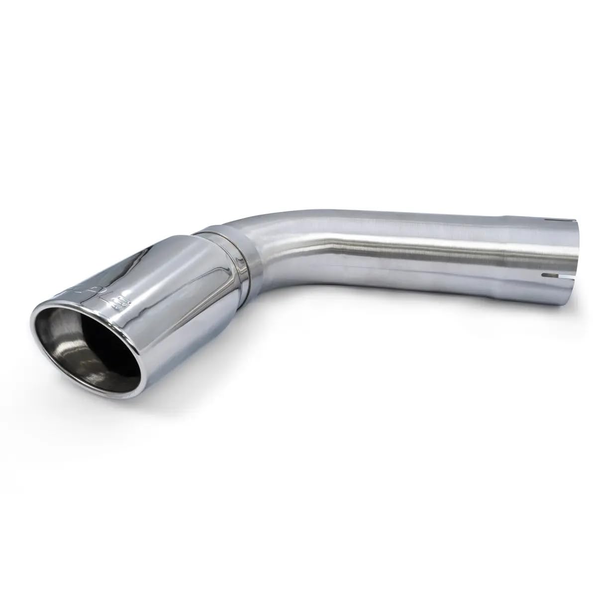 117020100-304 PPE SS Straight Cut Clamp-On Polished Exhaust Tip With Tailpipe Section