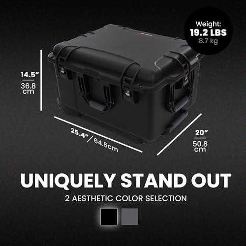 NANUK Pro Photo Kit 960 – Waterproof Travel Camera Hard Case with Padded Dividers and Wheels, 25.4” x 20” x 14.5” Dustproof and Impact-Resistant, Ideal for Heavy Loads – Black