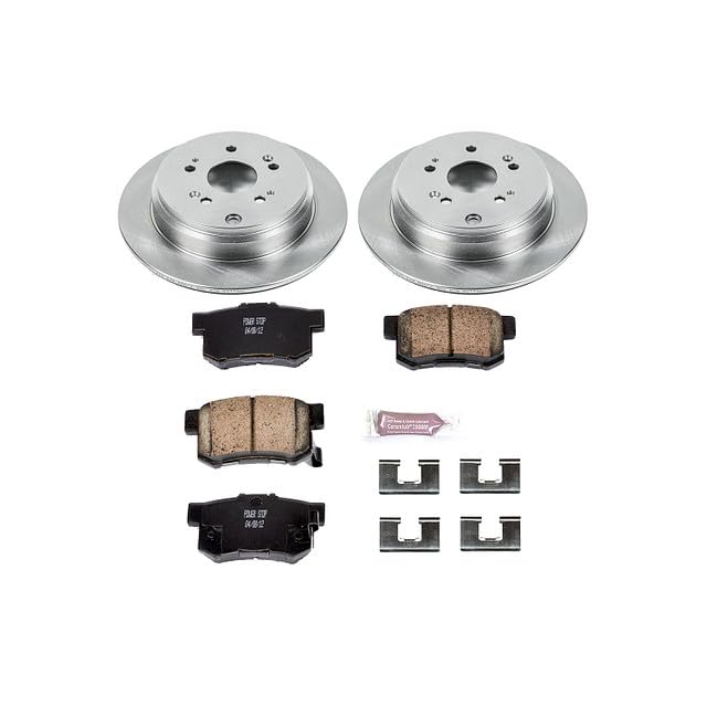 POWERSTOP Autospecialty KOE3098 Rear Replacement Brake Kit-OE Brake Rotors & Ceramic Brake Pads For Acura RDX 2007-2012 [Model Specific]