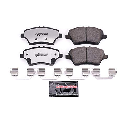 Power Stop Z26-1730 Z26 Street Warrior Front Carbon Fiber-Ceramic Brake Pads with Hardware For Ford Fiesta 2014-2019 [Model Specific]