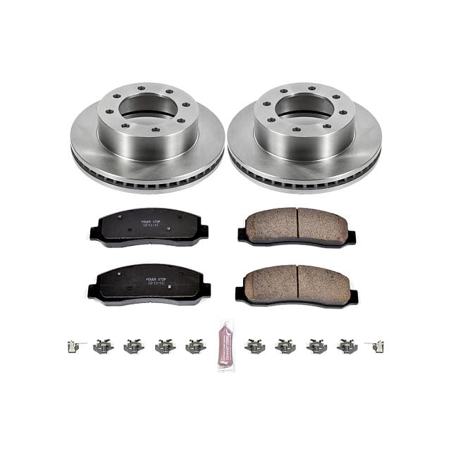 Power Stop Brake Kit For F-350 Super Duty 2010-2011, F-250 Super Duty 2009-2011 [Model Specific] - Autospecialty Front OE Disc Rotors & Ceramic Brake Pads Replacement, KOE5412