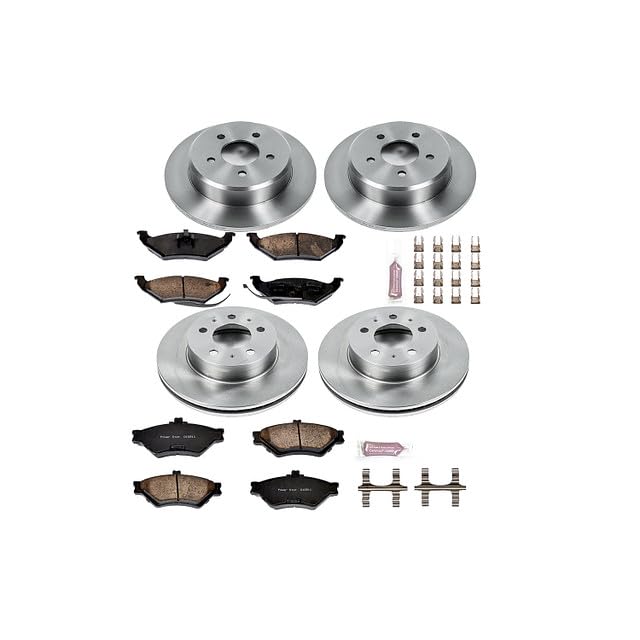 Power Stop KOE6256 Front and Rear Autospecialty Replacement Brake Kit-OE Brake Rotors & Ceramic Brake Pads For Ford Crown Victoria, Lincoln Town Car, Mercury Grand Marquis [Model Specific]