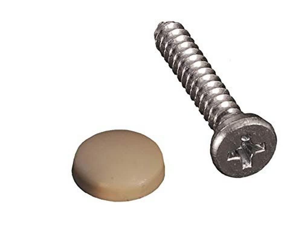 Dashboard Screws H619, RV Designer with Caps, Beige, 14 Per Pack, Interior Hardware