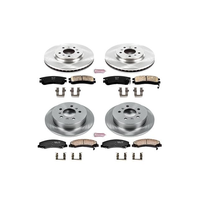 Power Stop Stock Replacement Brake Pads and Rotors Front and Rear Brake Kit Autospecialty For Chevrolet Impala 2006-2010, Chevrolet Monte Carlo 2006-2007 [Vehicle Specific]