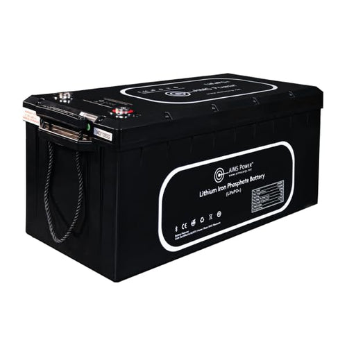 300Ah AIMS Power Lithium Battery 3.84 kW with Wake Up, Heater & BT Monitoring 12V LiFePO4