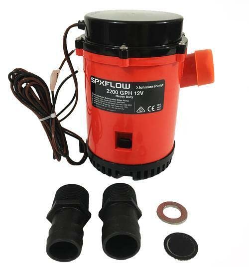 2200 GPH Johnson Pump Bilge Pump 1-1/8" Hose 12V Threaded Port