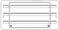 Dometic RV Refrigerator Upper/Lower Mount Vent - Replacement Vent Assembly for Refrigerators - Polar White