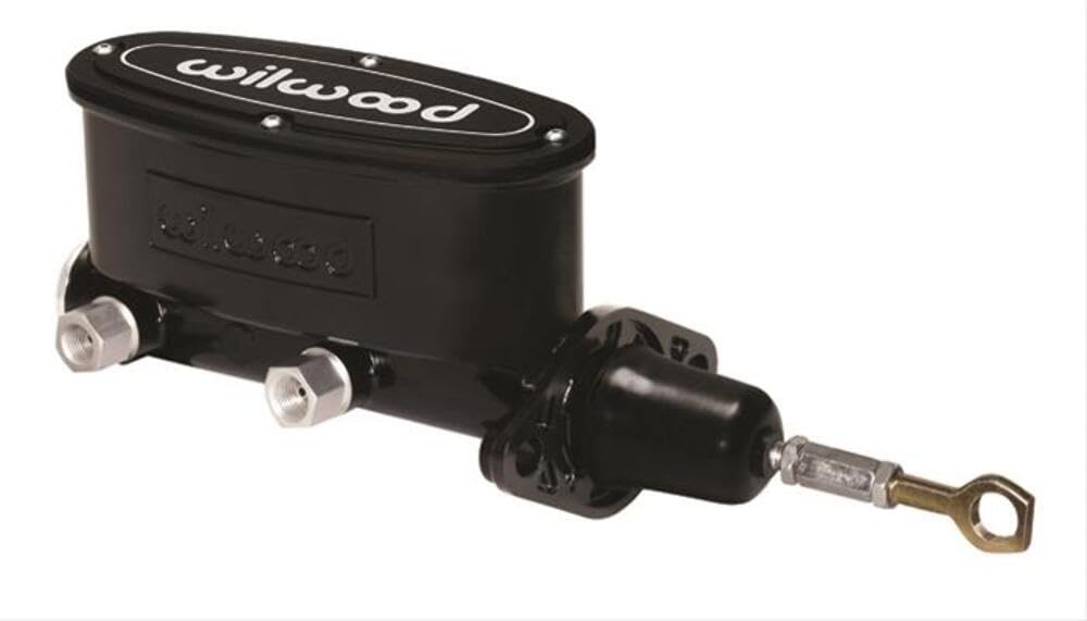 Tandem M/C High Volume - 15/16" Bore, Black-W/Pushrod - Early Mustang