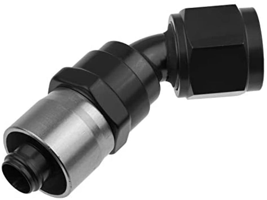 7045-06-2 Redhorse Performance Crimp Style Hose End (Black), 1 Pack