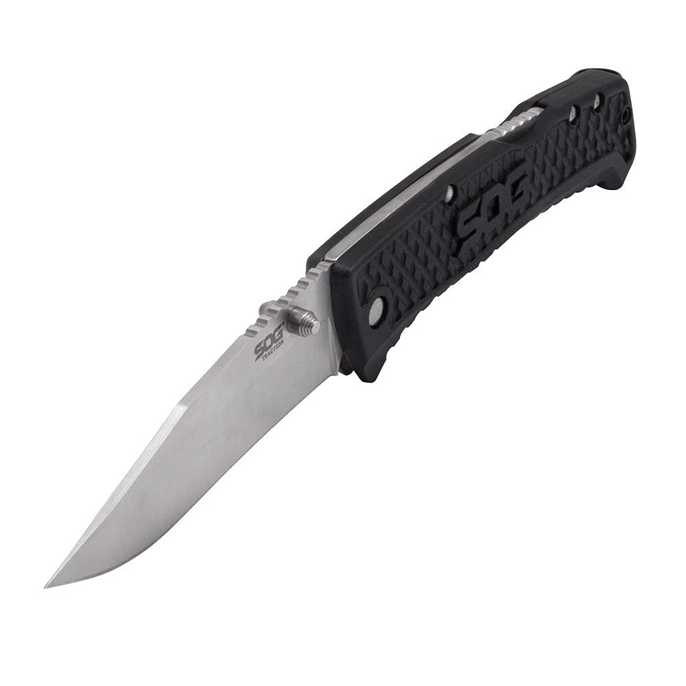 Folding SOG Traction Knife Clip Point