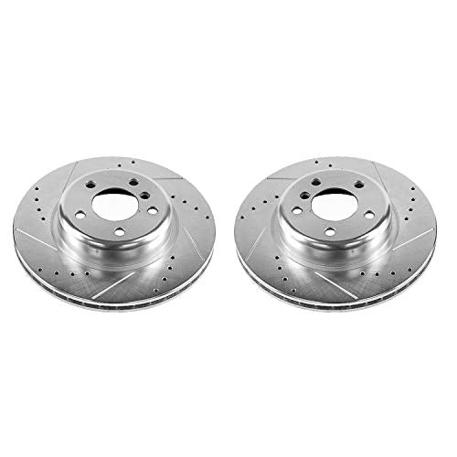 Power Stop Front EBR1234XPR Evolution Drilled and Slotted Rotor Pair For BMW 528i 2011-2016, BMW 528i xDrive 2012-2016 [Model Specific]