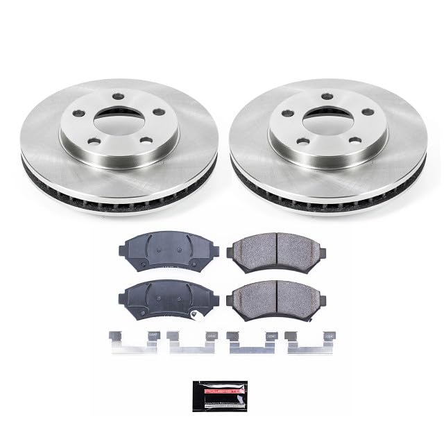 POWERSTOP Front KOE2553 Replacement Brake Kit with Brake Rotors and Ceramic Brake Pads For Century Lesabre Regal | Intrigue Silhouette |Bonneville Grand Prix [Application Specific]