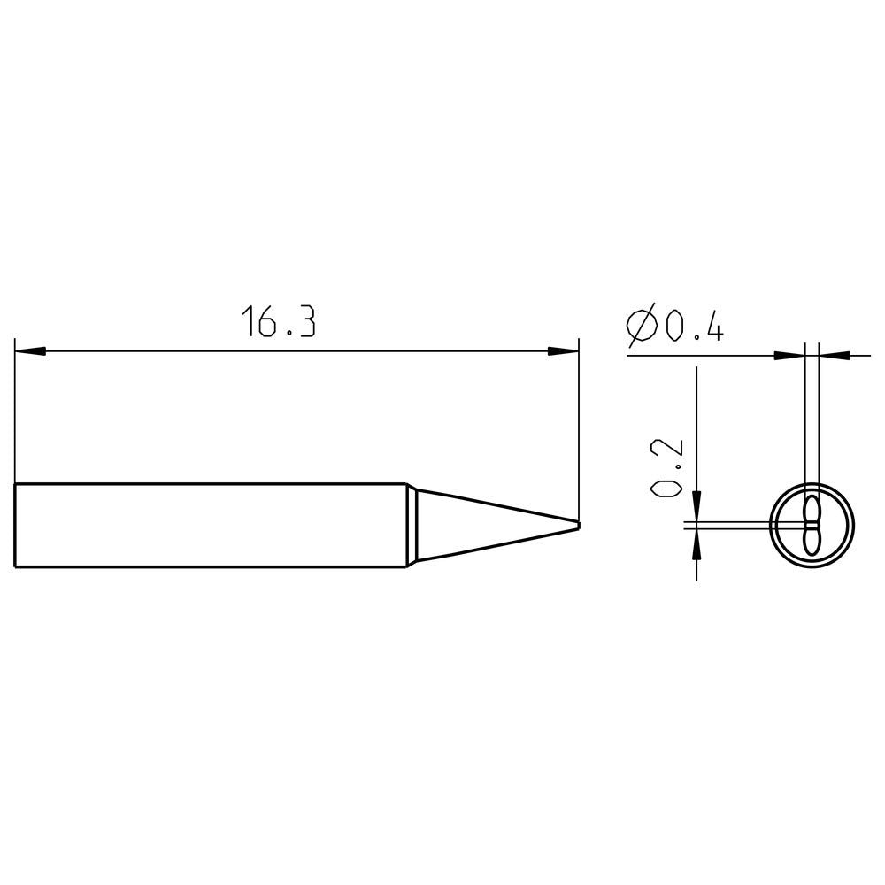 Welding Tool RTP 004 S Ms Tip Chisel 0.4X0.2
