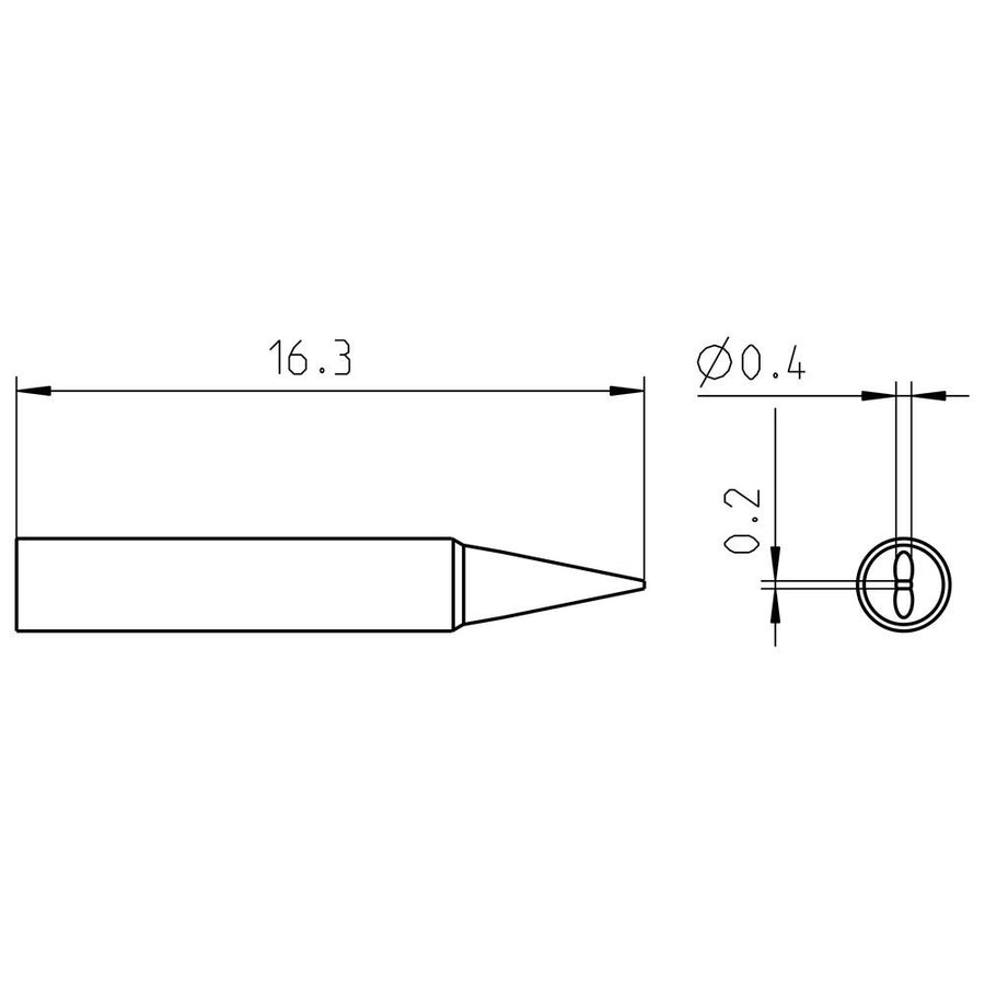 Welding Tool RTP 004 S Ms Tip Chisel 0.4X0.2