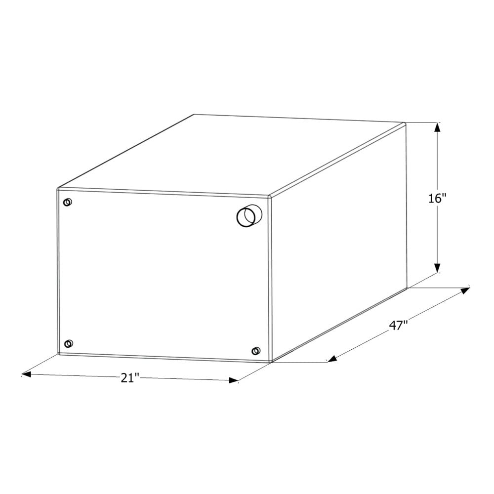 Fresh Water Tank ICON 12456, WT2456, 47x16x21, 63 Gal., Tank Only