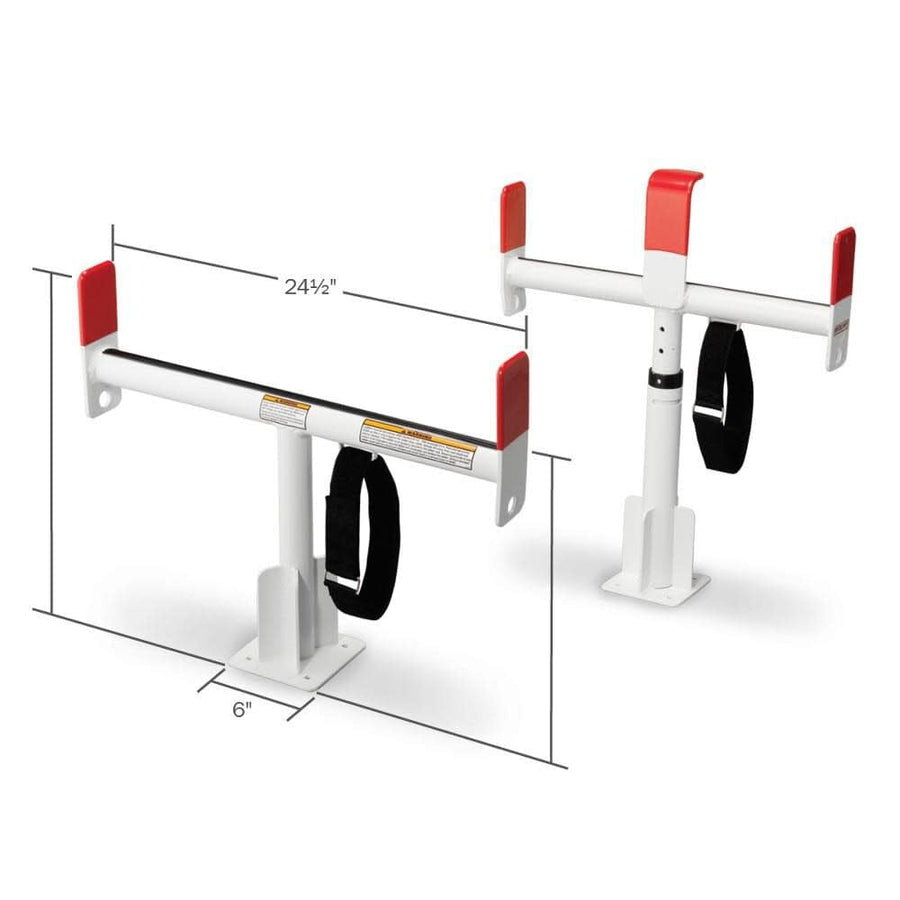 Weather Guard Rack Service Body, White, Alum, 24-1/2 in, Regular, Medium