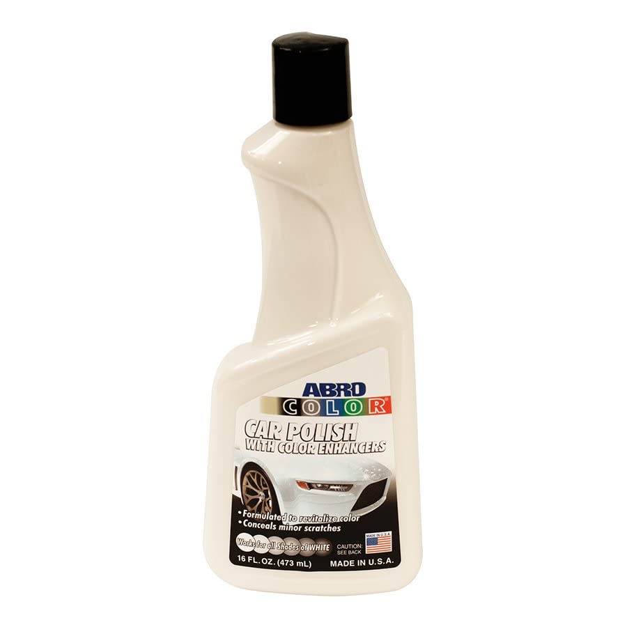 Car Polish ABRO White: Scratch Remover for Vehicles and Paint Scratch Repair Restorer Wax, Polishing Compound for Detailing, Paint Scratch Repair for Vehicles 16oz.