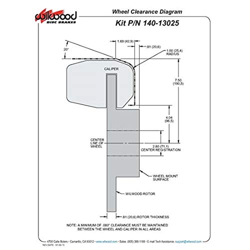 P/S Park Brake Kit, D154 Drilled