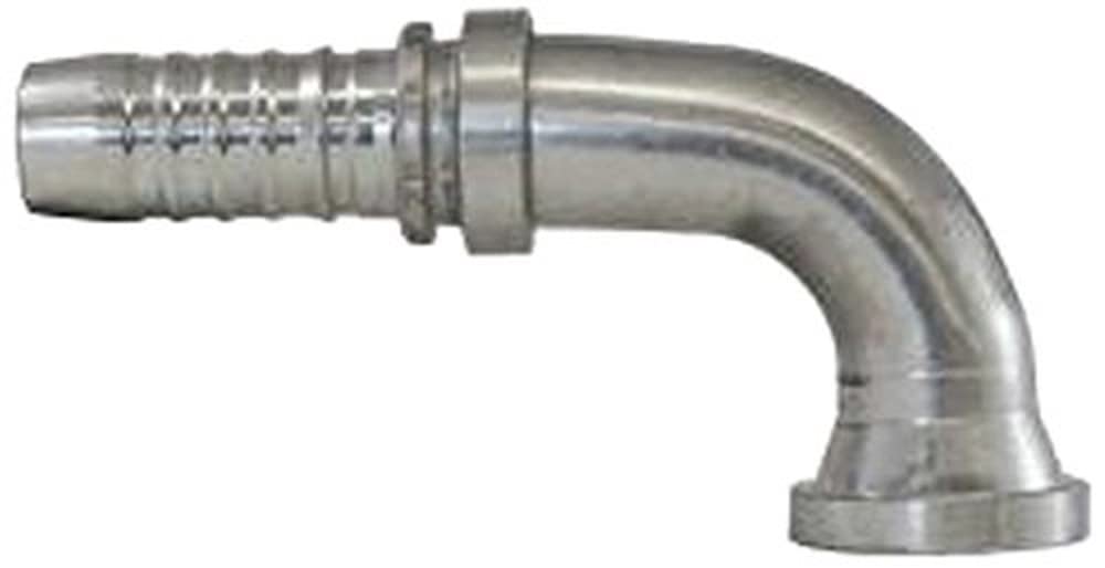 GlobalSpiral Couplings Gates 12GS-16FLH90S, Code 62 O-Ring Flange Heavy, Zinc Plated Carbon Steel, 4.41", 90° Bent Tube, 3/4" ID