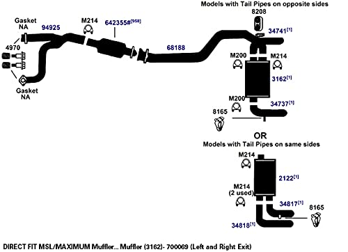 Exhaust Muffler AP Exhaust Products 3162