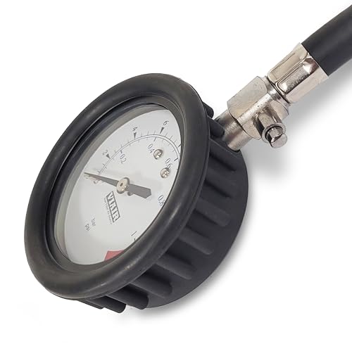 Tire Pressure Gauge VIAIR 2.5" with Hose, 0-15 PSI Range, P/N 90059