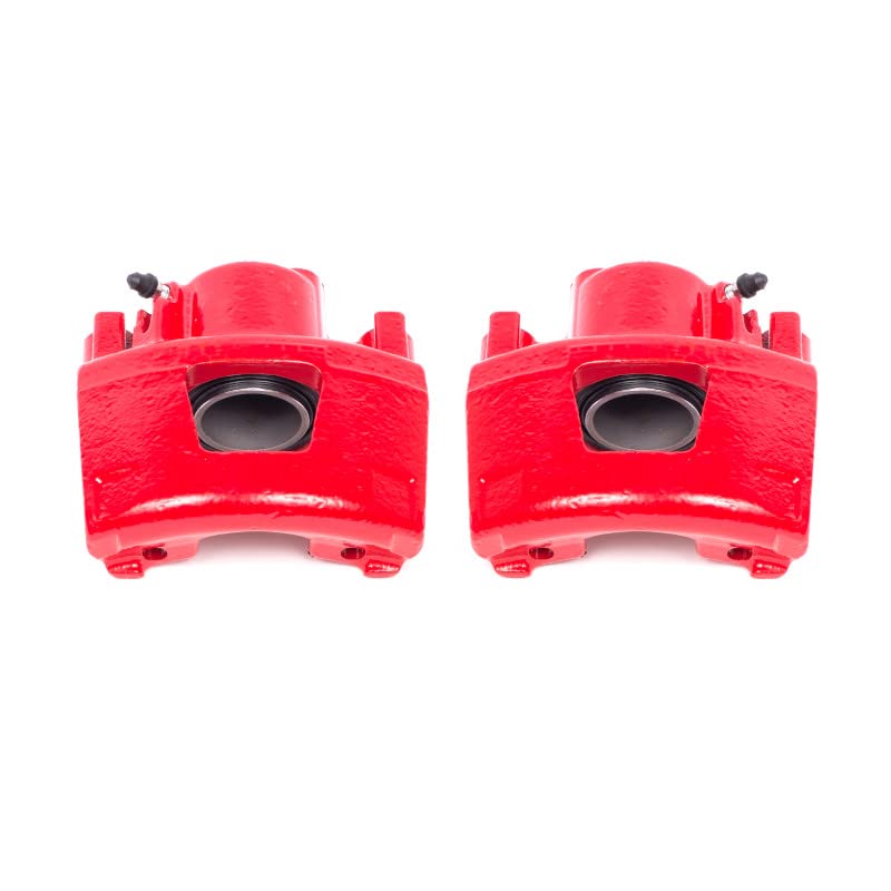 Power Stop Pair of High-Temp Red Powder Coated Front Calipers S4600