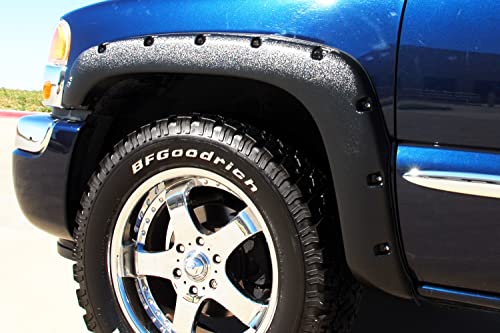 Lund Elite Series RX103SA Black Rivet Style Standard Front Fender Flare - 2 Piece