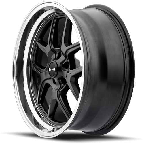 610 Ridler Matte Black/Polished Wheel (17 x 7. inches /5 x 127 mm, 0 mm Offset)