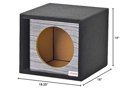 10" Single Vented Subwoofer Enclosure Atrend GFX Series (Platinum Wood Grain)